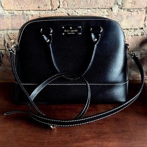 Kate Spade Black Crossbody w White Stitching